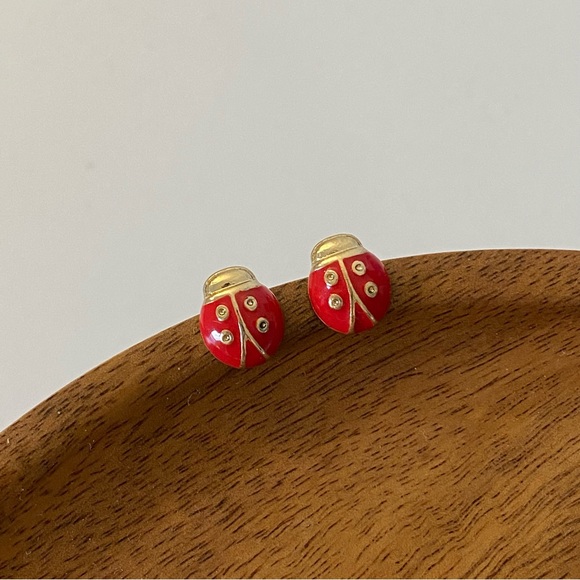 Jewelry - 4/$15 Red Enameled Ladybug Earrings Studs